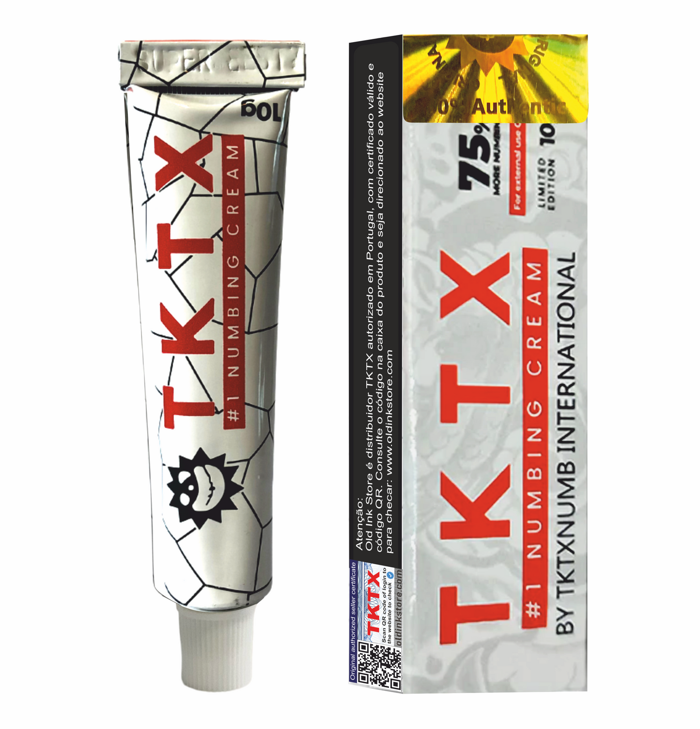 Pomada Anestésica TKTX White 75% - Anestésico de efeito rápido.