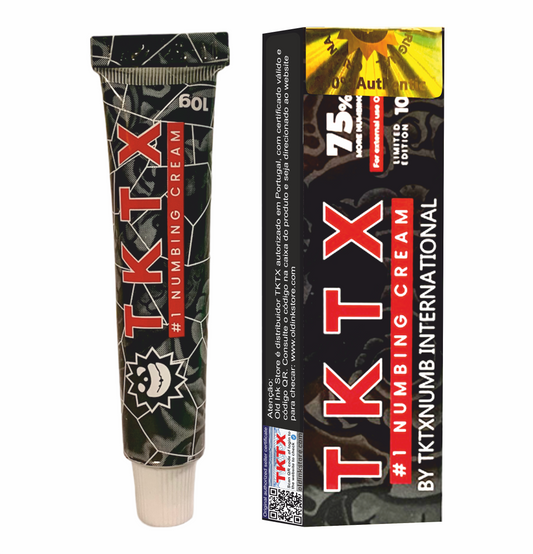 Pomada Anestésica TKTX Black 75% - Grande durabilidade de efeito na pele