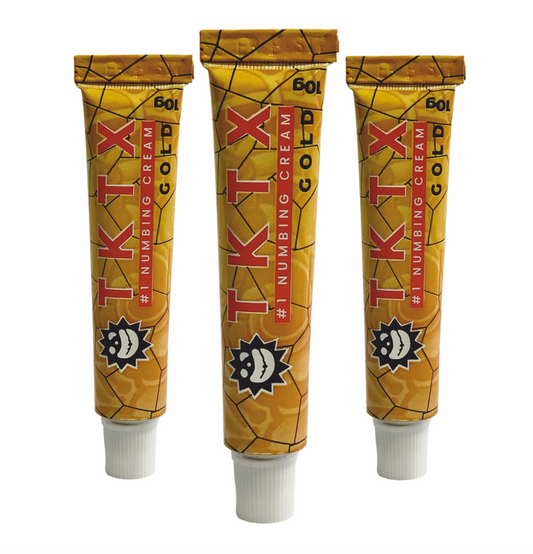 3pcs Pomada Anestésica TKTX Gold 75% - Maior profundidade.