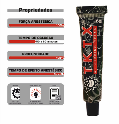 Pomada Anestésica TKTX Black 100% - Força Máxima!
