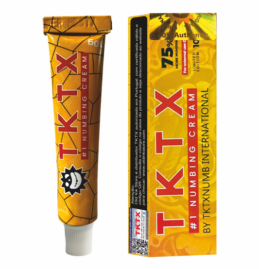 Pomada Anestésica TKTX Yellow 75% - Rápida oclusão, profundidade e longo efeito.