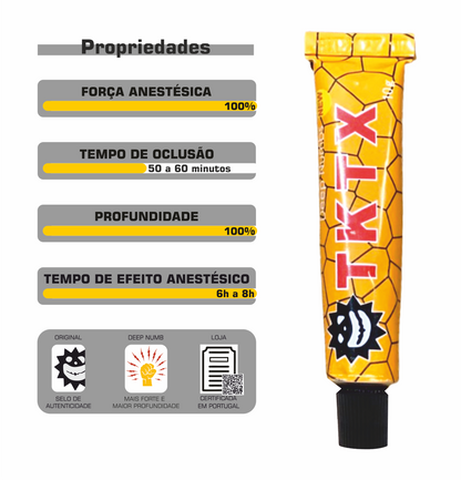Pomada TKTX Yellow 100% + Força, profundidade e longa duração.