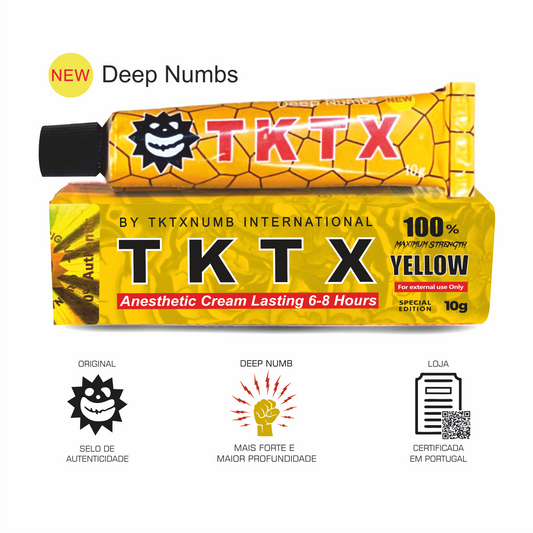 Pomada TKTX Yellow 100% + Força, profundidade e longa duração.